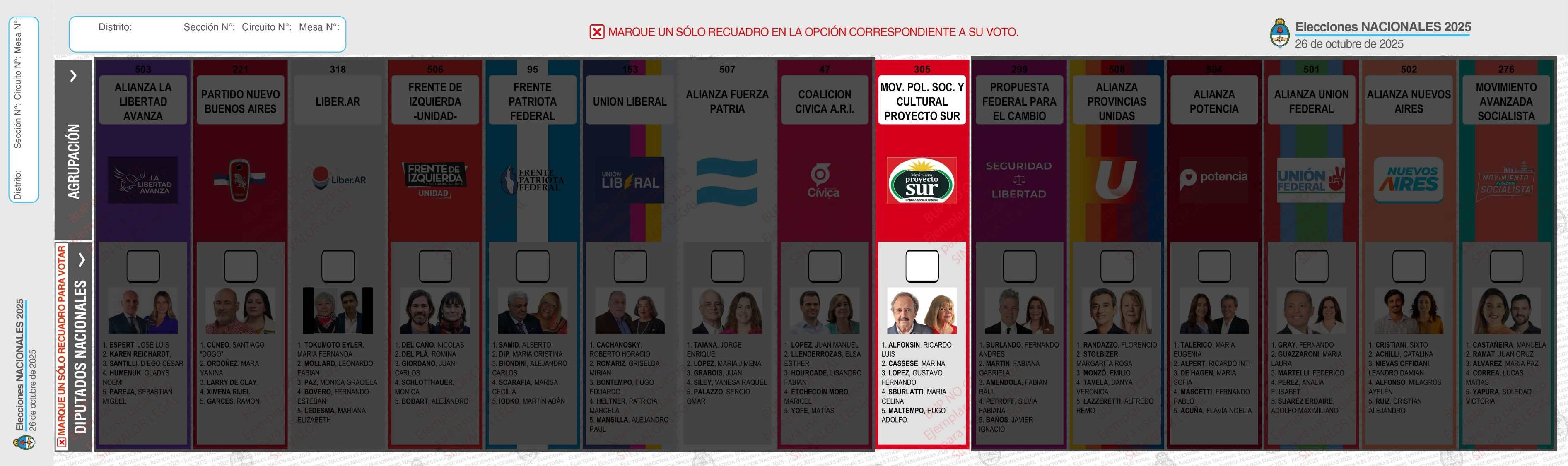 Nuestro Lugar en la lista